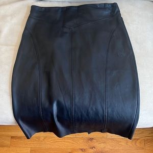 Express gently worn Black Leather Skirt